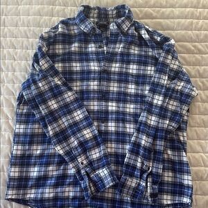 Lands End XL blue flannel